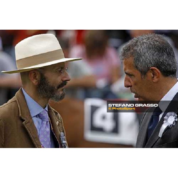 Marco Delogu with a guest at the 125¡ Derby Italiano Rome, 11th may 2008 ph. Stefano Grasso