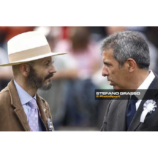 Marco Delogu with a guest at the 125¡ Derby Italiano Rome, 11th may 2008 ph. Stefano Grasso