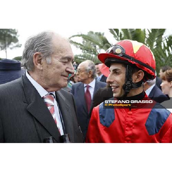 Franco Polidori and Alberto Sanna in the parade ring of the 125¡ Derby Italiano Rome, 11th may 2008 ph. Stefano Grasso
