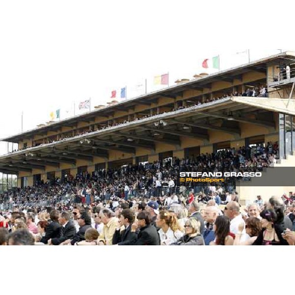 the grandstand of Capannelle at 125¡ Derby Italiano Rome, 11th may 2008 ph. Stefano Grasso