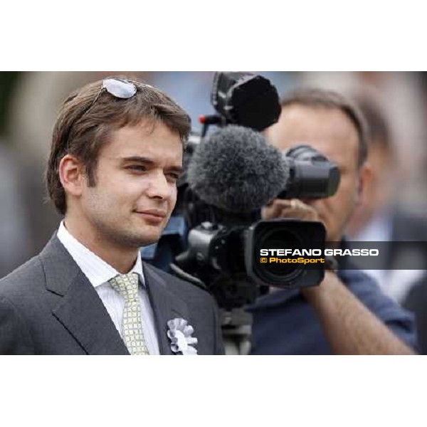 Vincent Lahalle of Equidia tv at the 125¡ Derby Italiano Rome, 11th may 2008 ph. Stefano Grasso
