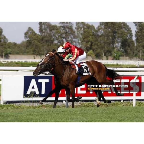 Kerrin Mc Evoy on Saddex wins the Premio Presidente della Repubblica At the Races beating Neil Callan on Pressing Rome, 18th may 2008 ph. Stefano Grasso