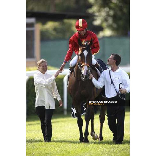 Kerrin Mc Evoy on Saddex comes back after winning the Premio Presidente della Repubblica At the Races Rome, 18th may 2008 ph. Stefano Grasso