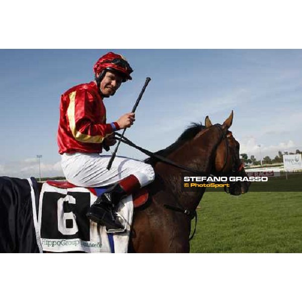 Kerrin Mc Evoy on Saddex after winning The Gran Premio Presidente della Repubblica at the Races Rome, 18th may 2008 ph. Stefano Grasso