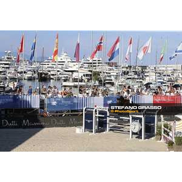 LGCT of Monaco - Class 4 - Constant van Paesschen (BEL) on Compadre van de Helle - Monaco, Port Hercule, 28 June 2018 - ph.Stefano Grasso/LGCT