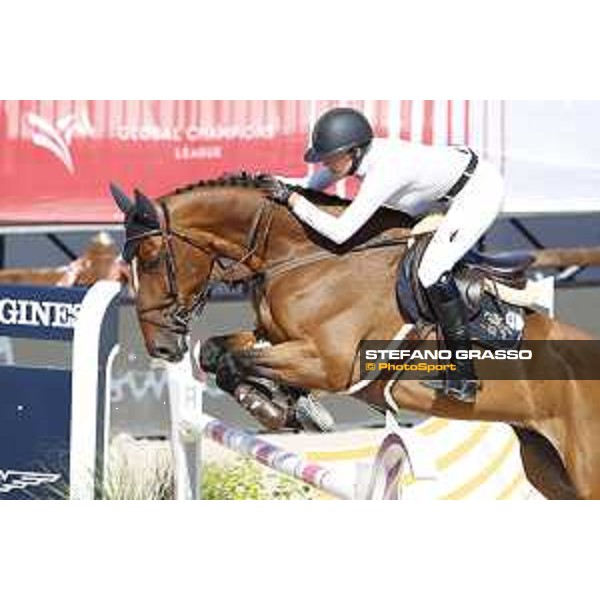 LGCT of Monaco - Class 4 - Anna Kellnerova (CZE) on Balguero - Monaco, Port Hercule, 28 June 2018 - ph.Stefano Grasso/LGCT