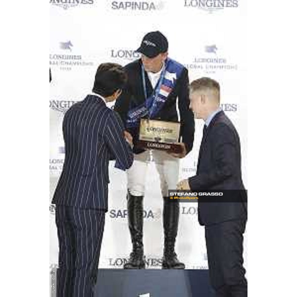 LGCT of Monaco - Prize giving ceremony - The podium: Shane Breen (IRL), Jung Woo-Sung, Samuel Guelat - Monaco, Port Hercule, 30 June 2018 - ph.Stefano Grasso/LGCT