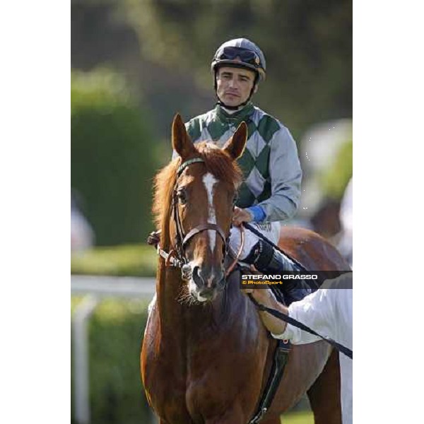 Dario Vargiu on Golden Titus parading before the Gran Premio Presidente della Repubblica Rome, 18th may 2008 ph. Stefano Grasso