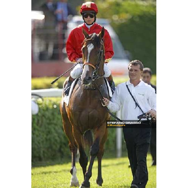 Kerrin McEvoy on Saddex parading before the Gran Premio Presidente della Repubblica Rome, 18th may 2008 ph. Stefano Grasso