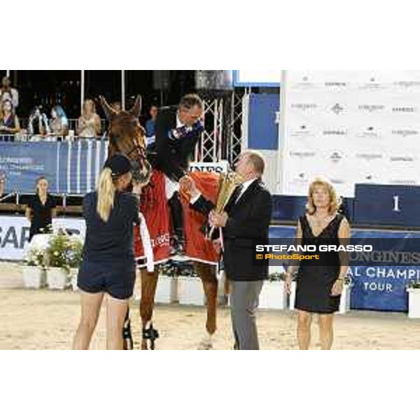 LGCT of Monaco - Prize giving ceremony - Shane Breen (IRL), Prince Albert II of Monaco - Monaco, Port Hercule, 30 June 2018 - ph.Stefano Grasso/LGCT