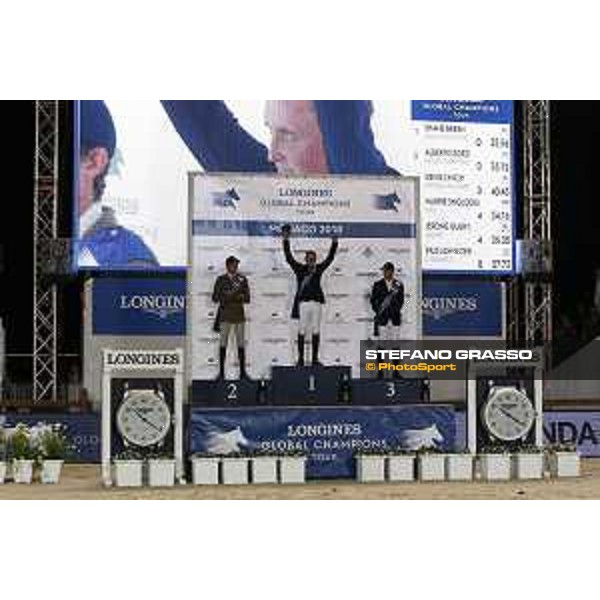 LGCT of Monaco - Prize giving ceremony - The podium: 1st Shane Breen (IRL), 2nd Alberto Zorzi (ITA) and 3rd Denis Lynch (IRL) - Monaco, Port Hercule, 30 June 2018 - ph.Stefano Grasso/LGCT