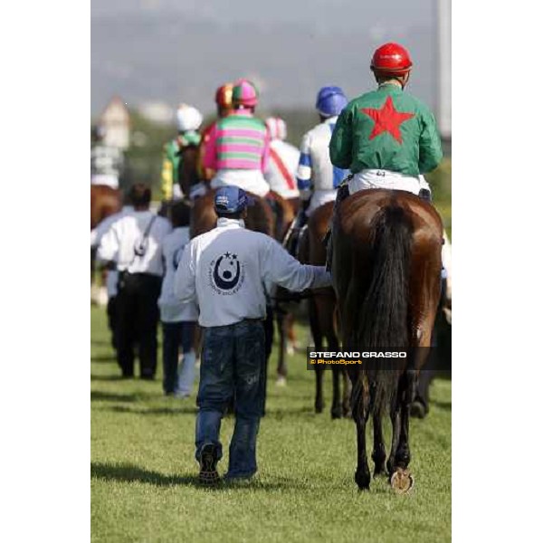 Horses parading before the start of the Gran Premio Presidente della Repubblica Rome, 18th may 2008 ph. Stefano Grasso