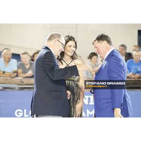 LGCT of Monaco - Prize giving ceremony - Prince Albert II of Monaco, Princess Charlotte Casiraghi, Jan Tops (President of LGCT and co-founder of GCL) - Monaco, Port Hercule, 30 June 2018 - ph.Stefano Grasso/LGCT
