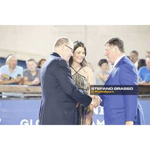 LGCT of Monaco - Prize giving ceremony - Prince Albert II of Monaco, Princess Charlotte Casiraghi, Jan Tops (President of LGCT and co-founder of GCL) - Monaco, Port Hercule, 30 June 2018 - ph.Stefano Grasso/LGCT