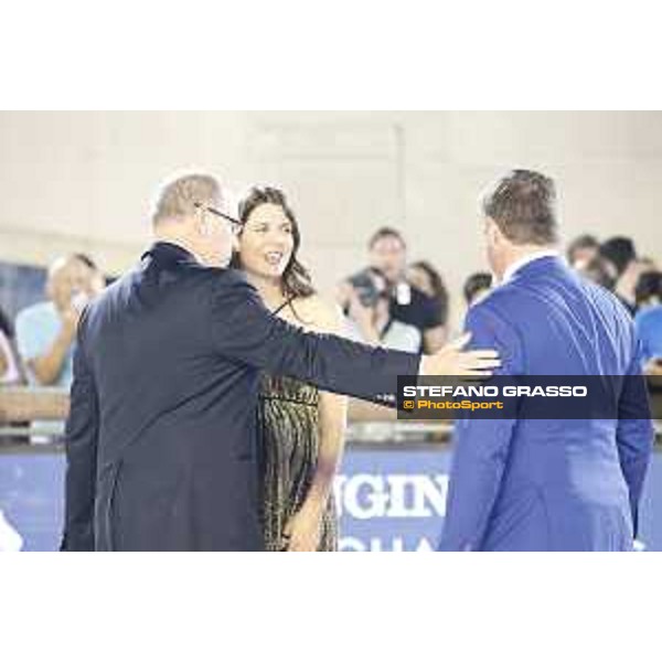 LGCT of Monaco - Prize giving ceremony - Prince Albert II of Monaco, Princess Charlotte Casiraghi, Jan Tops (President of LGCT and co-founder of GCL) - Monaco, Port Hercule, 30 June 2018 - ph.Stefano Grasso/LGCT