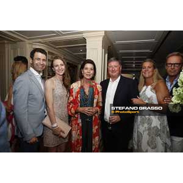 LGCT of Monaco - Princess Caroline of Hanover, Ole-Einar Bjorndalen, Daria Dombratscheva, Jan Tops, Geir Gulliksen and his wife - Monaco, Port Hercule, 27 June 2018 - ph.Stefano Grasso/LGCT