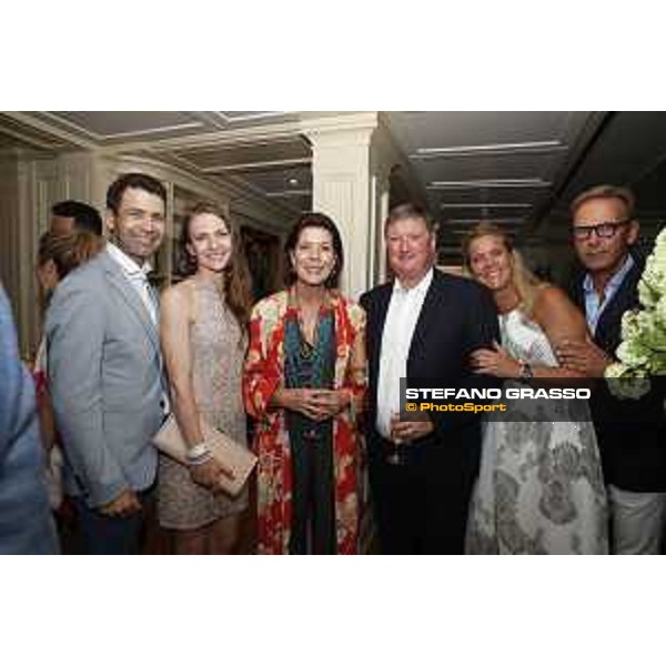 LGCT of Monaco - Princess Caroline of Hanover, Ole-Einar Bjorndalen, Daria Dombratscheva, Jan Tops, Geir Gulliksen and his wife - Monaco, Port Hercule, 27 June 2018 - ph.Stefano Grasso/LGCT