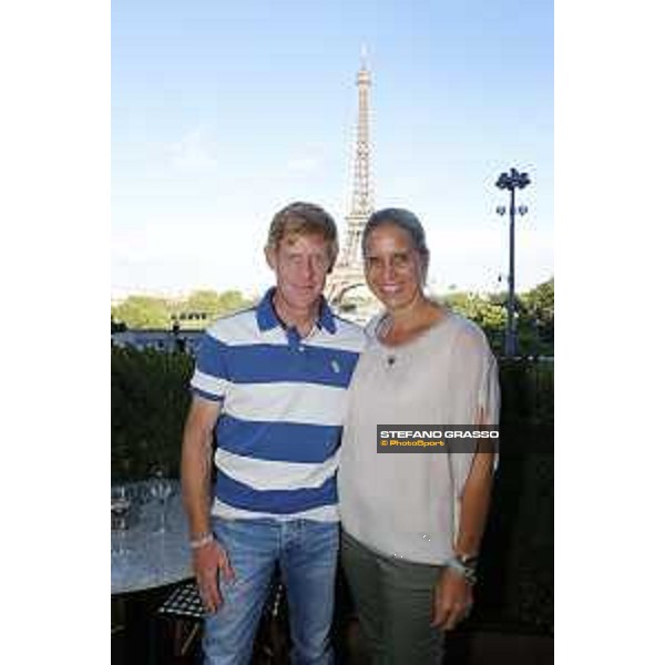 LGCT of Paris Eiffel - Welcome Party at Cafè de l\'Homme - Marcus Ehning and Judith Goelkl - Paris Eiffel, Champ de Mars, 4 July 2018 - ph.Stefano Grasso/LGCT