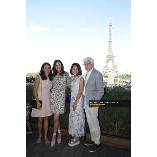 LGCT of Paris Eiffel - Welcome Party at Cafè de l\'Homme - Tess Carmichael, Alicia Store, Neil and Jennifer Carmichael - Paris Eiffel, Champ de Mars, 4 July 2018 - ph.Stefano Grasso/LGCT