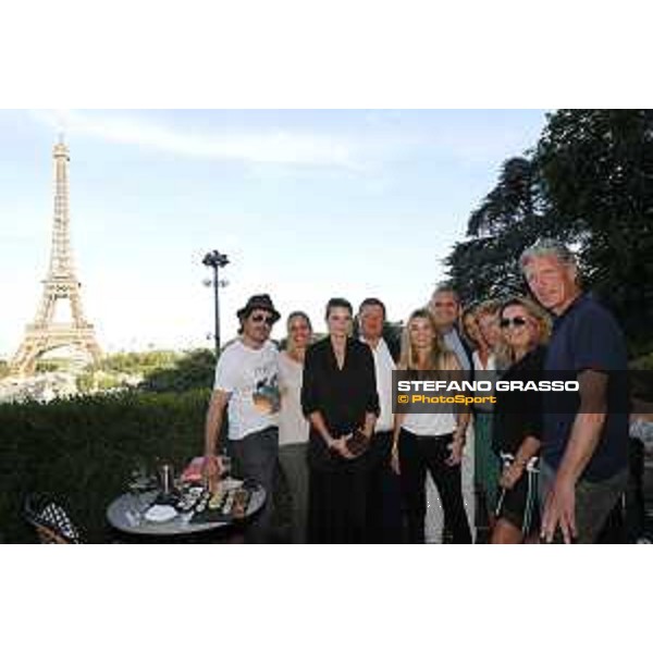 LGCT of Paris Eiffel - Welcome Party at Cafè de l\'Homme - Christopher Bonnet, Judith Goelkl, Athina Onassis, Jan Tops, Edwina Tops Alexander, jean Charles de Castelbajac, Virginie and Coco Couperie Eiffel, Marcus Ehning, Ludger Beerbaum - Paris Eiffel, Champ de Mars, 4 July 2018 - ph.Stefano Grasso/LGCT