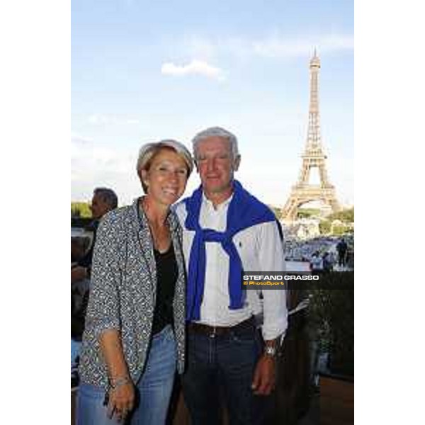 LGCT of Paris Eiffel - Welcome Party at Cafè de l\'Homme - Roger Yves Bost and his wife - Paris Eiffel, Champ de Mars, 4 July 2018 - ph.Stefano Grasso/LGCT