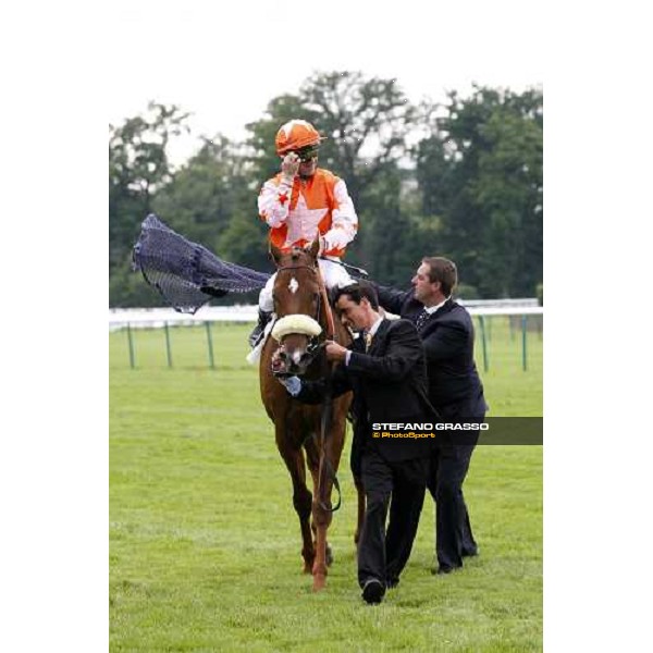 Olivier Peslier comes back on Doctor Dino after winning the Prix de Chantilly Paris Chantilly, 1st june 2008 ph. Stefano Grasso
