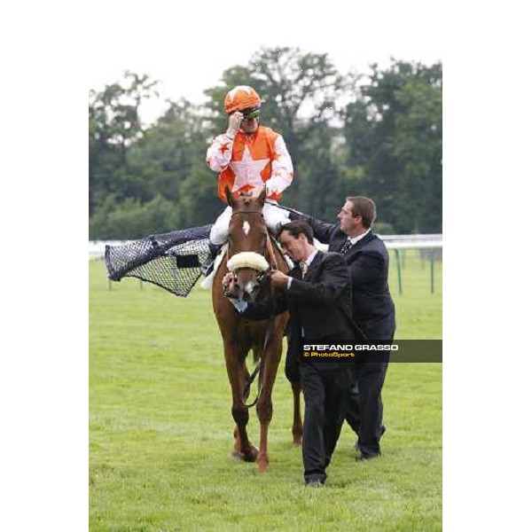 Olivier Peslier comes back on Doctor Dino after winning the Prix de Chantilly Paris Chantilly, 1st june 2008 ph. Stefano Grasso