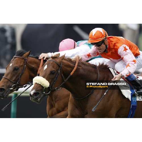Olivier Peslier on Doctor Dino wins the Prix de Chantilly beating Stephan Pasquier on Zambezi Sun Paris Chantilly, 1st june 2008 ph. Stefano Grasso