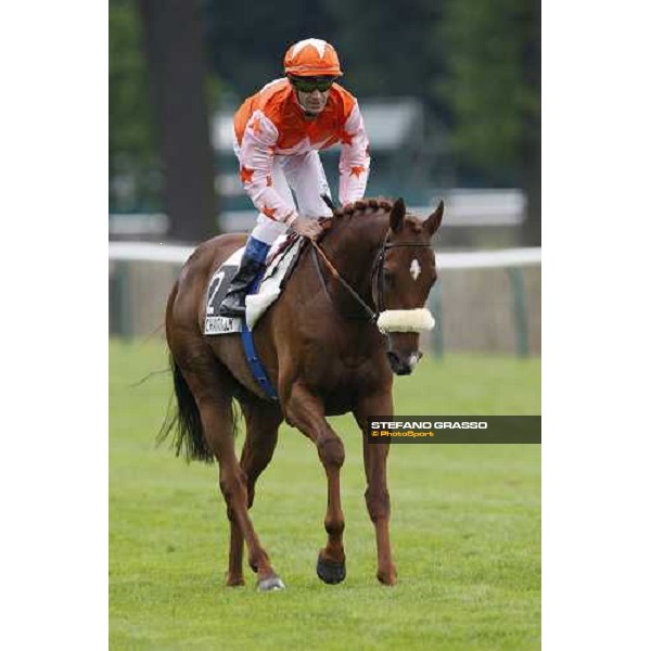 Olivier Peslier comes back on Doctor Dino after winning the Prix de Chantilly Paris Chantilly, 1st june 2008 ph. Stefano Grasso