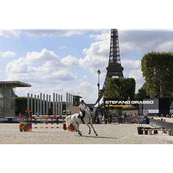 LGCT of Paris Eiffel - Warm up - Georgina Bloomberg (USA) - Paris Eiffel, Champ de Mars, 4 July 2018 - ph.Stefano Grasso/LGCT