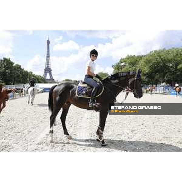 LGCT of Paris Eiffel - Warm up - Edwina Tops-Alexander (AUS) - Paris Eiffel, Champ de Mars, 4 July 2018 - ph.Stefano Grasso/LGCT