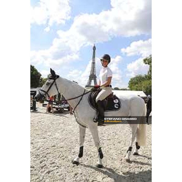 LGCT of Paris Eiffel - Warm up - Georgina Bloomberg (USA) - Paris Eiffel, Champ de Mars, 4 July 2018 - ph.Stefano Grasso/LGCT