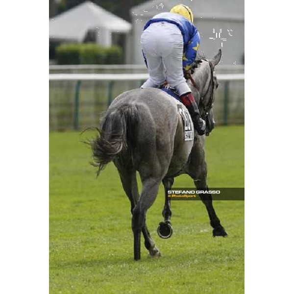 Frankie Dettori on Natagora going to the start of Prix du Jockey Club Paris Chantilly, 1st june 2008 ph. Stefano Grasso