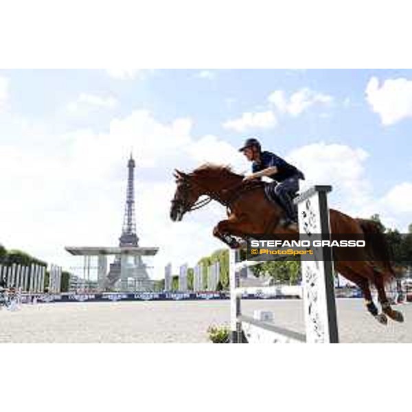 LGCT of Paris Eiffel - Warm up - Ludger Beerbaum (GER) - Paris Eiffel, Champ de Mars, 4 July 2018 - ph.Stefano Grasso/LGCT