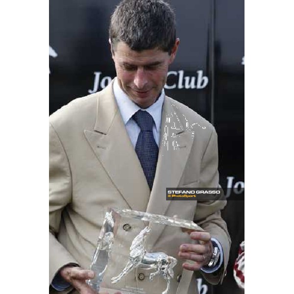 trainer Eric Libaud winner with Vision d\' Etat of Prix du Jockey Club Paris Chantilly, 1st june 2008 ph. Stefano Grasso