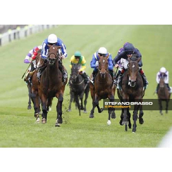 Johnny Murtagh on Soldier of Fortune wins the Juddmonte Coronation Cup beating Richard Hughes on Youmzain Epsom, 6th june 2008 ph. Stefano Grasso