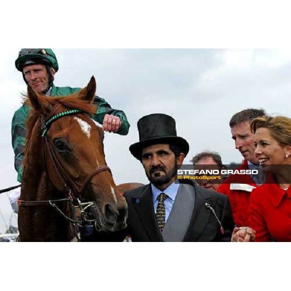 Princess Haya of Jordan, Sheihk Mohamed with New Approach and Kevin Manning coming back to the winner circle after winning the Vodafone Derby Epsom, 7th june 2008 ph. Stefano Grasso