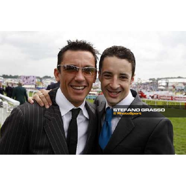 Frankie Dettori with Christophe Patrice Lemaire at Derby Day Epsom, 7th june 2008 ph. Stefano Grasso