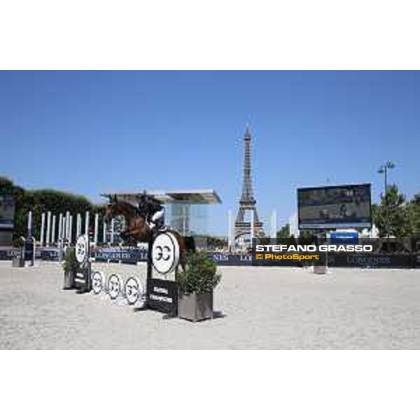 LGCT of Paris Eiffel - Class 9 - Emily Moffitt (GBR) on Zagahorn - Paris Eiffel, Champ de Mars, 6 July 2018 - ph.Stefano Grasso/LGCT