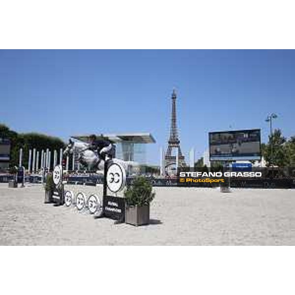 LGCT of Paris Eiffel - Class 9 - Roger Yves Bost (FRA) on Pegase du Murier - Paris Eiffel, Champ de Mars, 6 July 2018 - ph.Stefano Grasso/LGCT