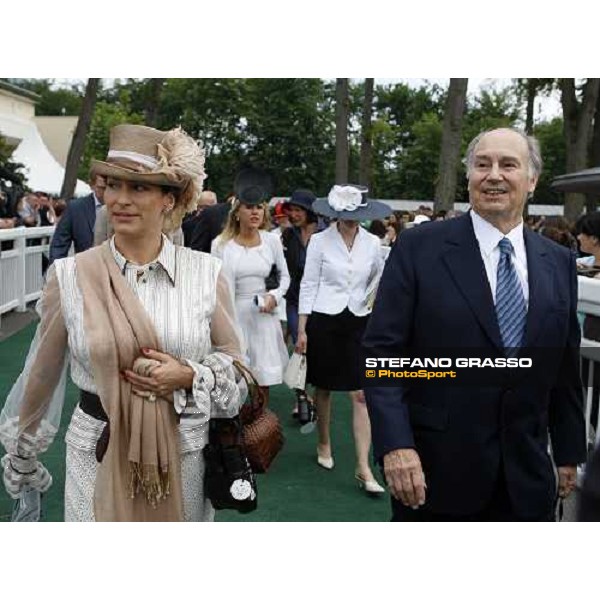 Princess Zhara Aga Khan and S.A. The Aga Khan after winning the Prix de Diane Chantilly, 8th june 2008 ph. Stefano Grasso