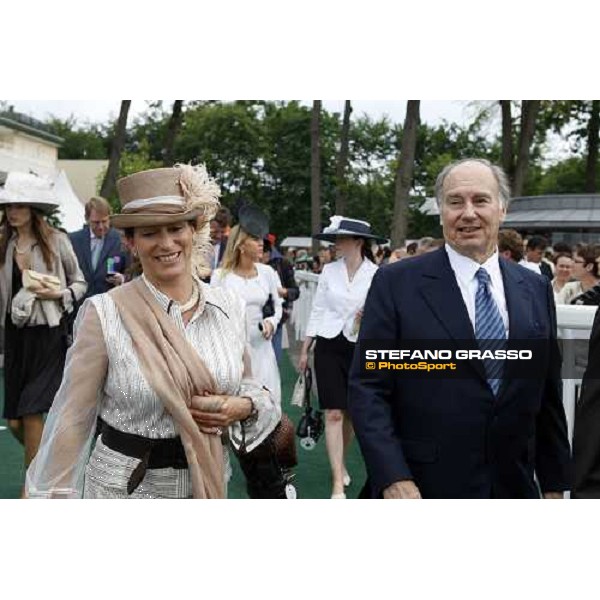 Princess Zhara Aga Khan and S.A. The Aga Khan after winning the Prix de Diane Chantilly, 8th june 2008 ph. Stefano Grasso