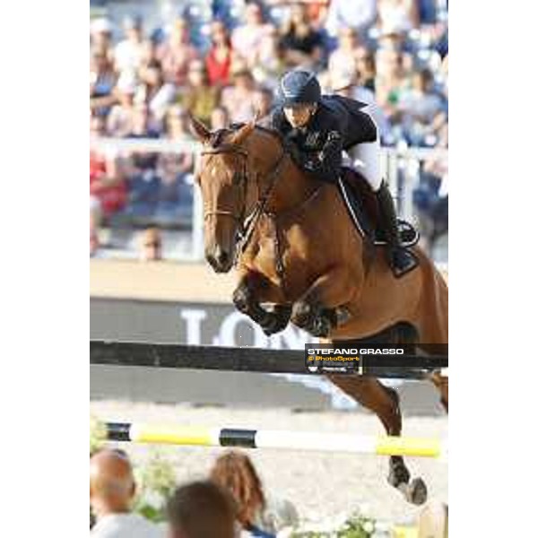 LGCT of Paris Eiffel - Class 11 - Jane Richard Philips (SUI) on Izmir van de Bayenne - Paris Eiffel, Champ de Mars, 6 July 2018 - ph.Stefano Grasso/LGCT