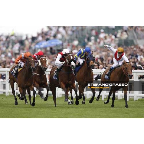 Royal Ascot -1st day - Olivier Peslie on Equiano wins the King\'s Stand Stakes beating Takeover Target and Fleeting Spirit Ascot, 17th june 2008 ph. Stefano Grasso