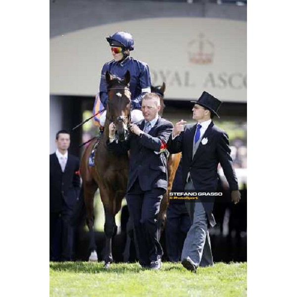 Royal Ascot -1st day - Johnny Murtagh on Henrythenavigator enters the track before winning the St. James\'s Palace Ascot, 17th june 2008 ph. Stefano Grasso