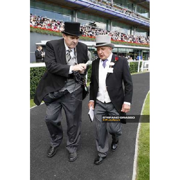 Joe Janiak trainer of Takeover Target interviwed after the 2nd place in the King\'s Stand Stakes Ascot, 1st day, 17th june 2008 ph. Stefano Grasso 