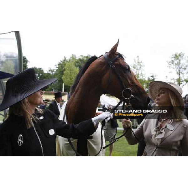 a kiss for Duke of Marmalade winner of the Prince of Wales\'s Stakes Ascot, 2nd day, 18th june 2008 ph. Stefano Grasso