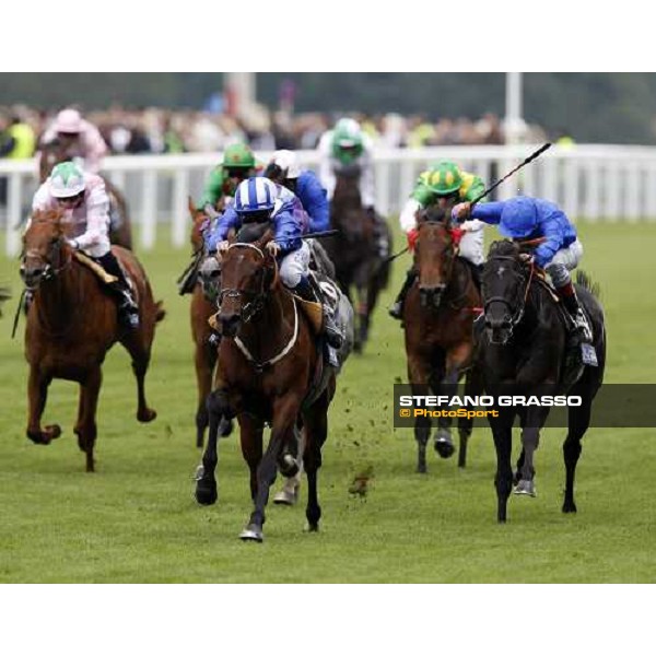 Richard Hills on Aqlaam wins the Jersey Stakes beating Frankie Dettori on Il Warrd Ascot, 2nd day, 18th june 2008 ph. Stefano Grasso