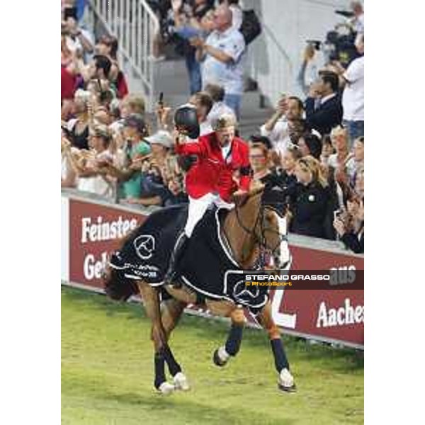 Aachen CHIO of Aachen - Aachen - Team Germany wins the Mercedes Benz Nations Cup - Marcus Ehning on Pret a Tout Aachen, - 19 July 2018 - ph.{photog) Stefano Grasso