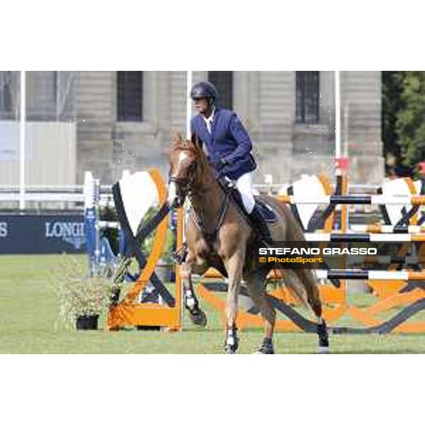 LGCT of Chantilly - Class 2 - Cedric Angot (FRA) on Saxo de la Cour - Chantilly, , 13 July 2018 - ph.Stefano Grasso/LGCT